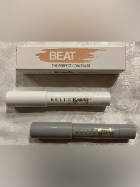 Belle Beauty So Shady Eyeshadow Sticks Duo and BEAT Concealer in Medium NWT